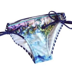 SPERRY Top-Sider Scenic Reflect striped side tie swim bikini bottoms Size S NEW